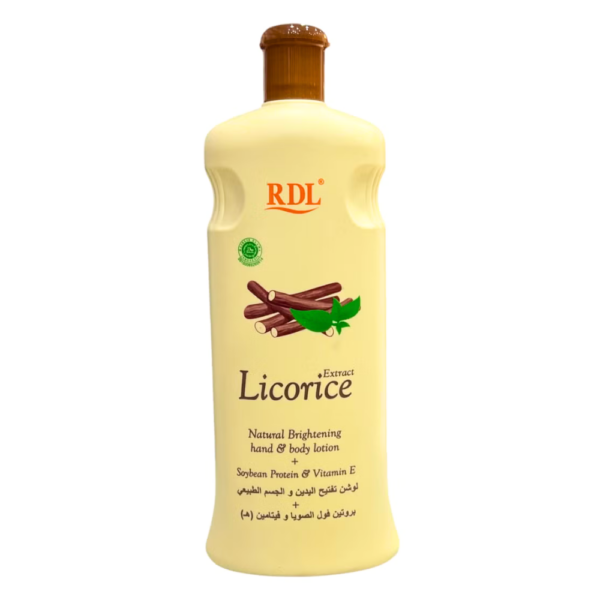 RDL, Extract LICORICE Natural Brightening Hand & Body Lotion + Soyabean Protein & Vitamin E 600ml